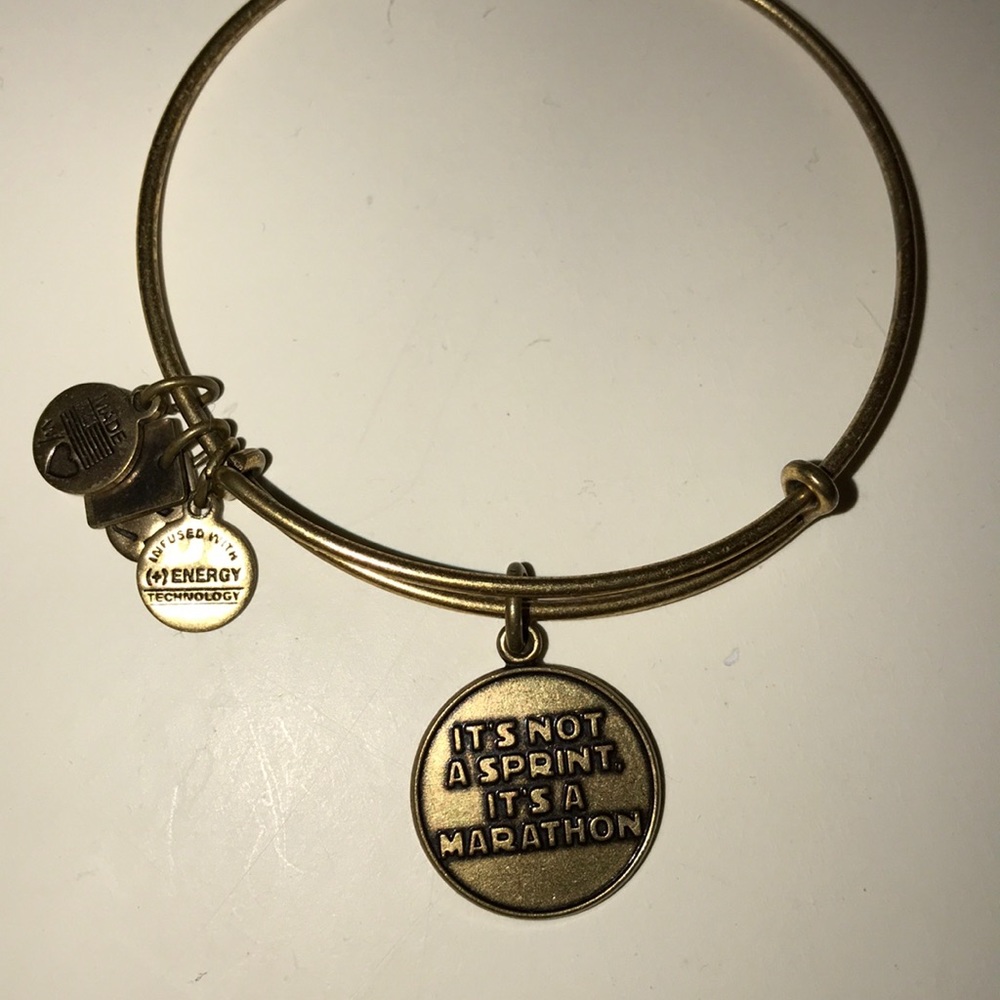 gold alex and ani bracelet